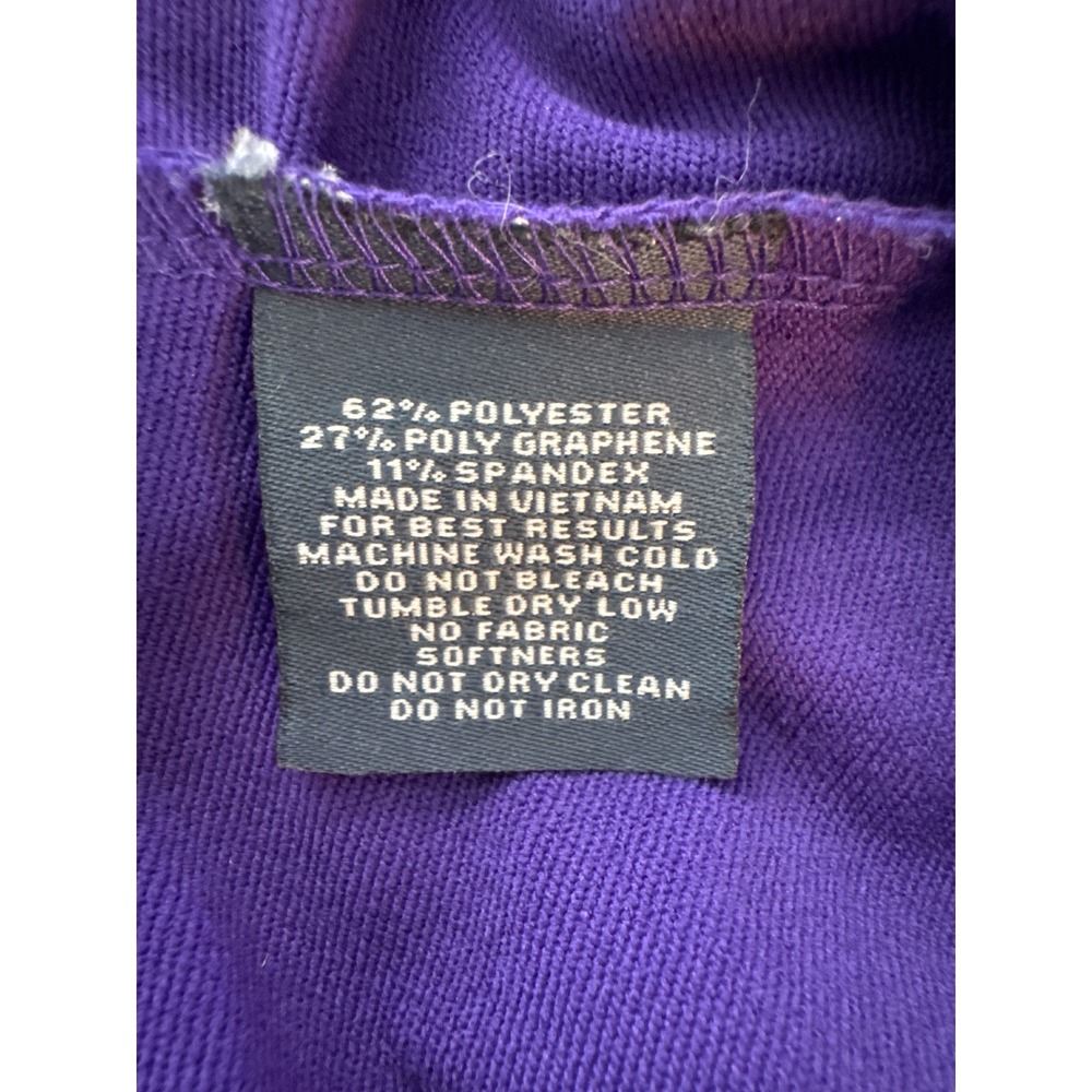 Turtleson Mens XL Purple Quarter Zip Pullover Poly Graphene Stretch Golf Shirt - Picture 8 of 15
